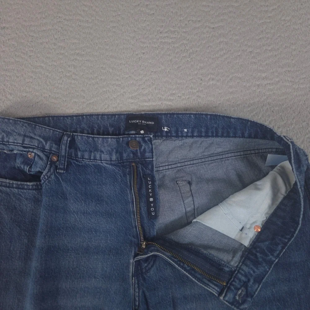 Lucky‎ Brand Jeans Mens 38x32 Blue 363 Vintage Straight Cotton Linen Denim Pants